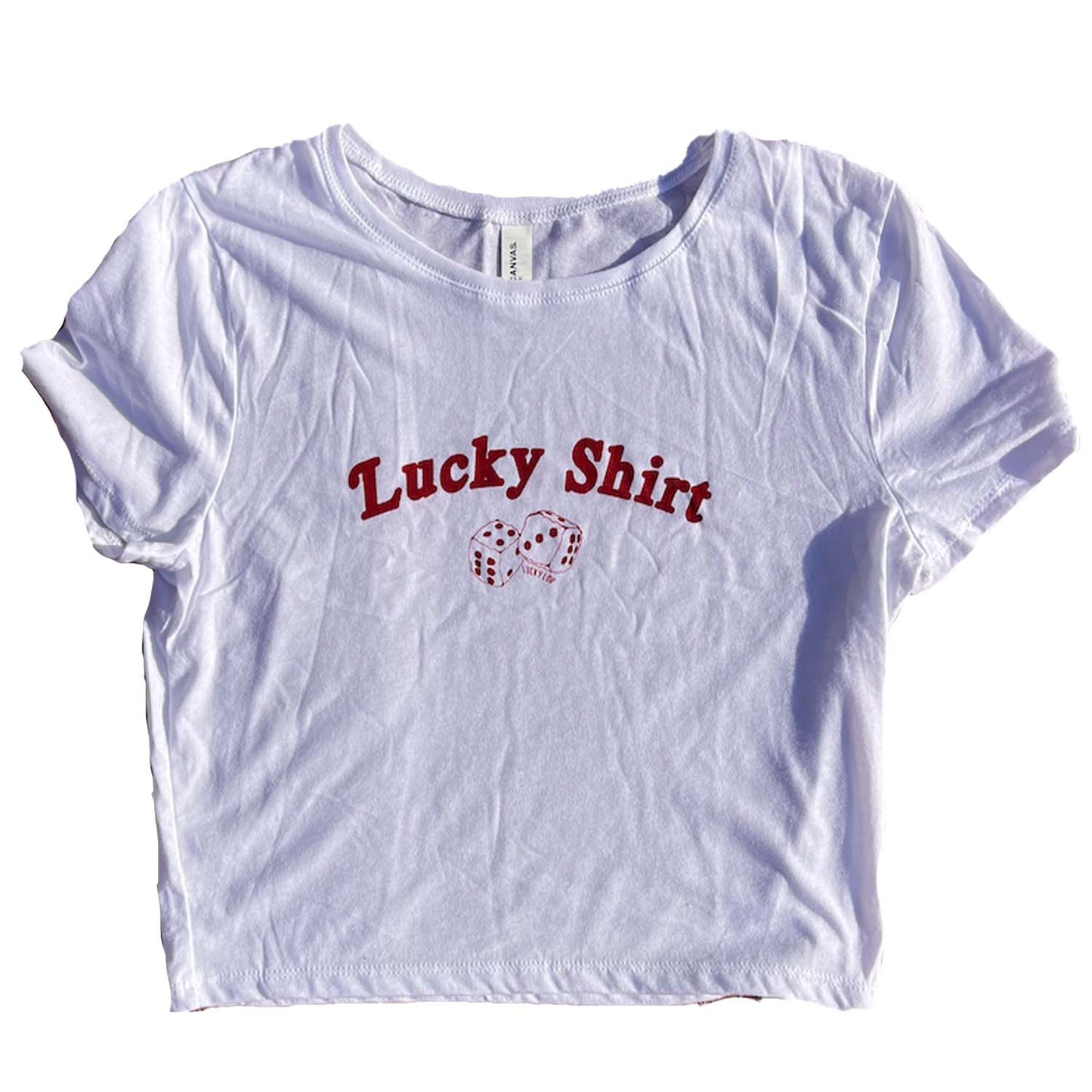LUCKY SHIRT BABY T IN WHITE